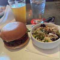 Quinoa burger with salad at HG SPLY CO in Dallas