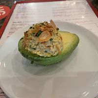 Avocado stuffed with chickpea ‘egg’! Delicious!  at HG SPLY CO in Dallas