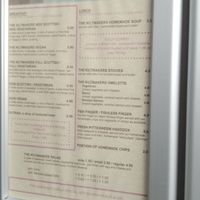 Menu at The Kiltmakers Coffee Shop in Cupar