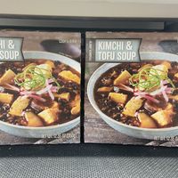 Vegan kimchi and tofu soup  at Trader Joe's in Irvine