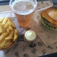 Cheeseburger with Fries at VINCENT - Hauptbahnhof Hamburg in Hamburg