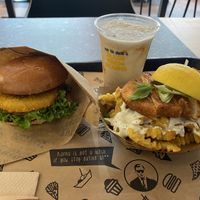 Burger, milkshake, vish and chips  at VINCENT - Hauptbahnhof Hamburg in Hamburg
