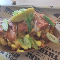 Vish and Chips with Garlicky Kurkuma sauce at VINCENT - Hauptbahnhof Hamburg in Hamburg