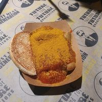 lekker vegan currywurst!!! at VINCENT - Hauptbahnhof Hamburg in Hamburg