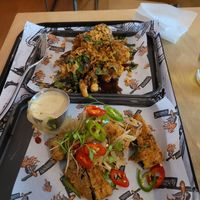 Cauliflower wings & aubergine fries at The Magic Wingdom in Leamington Spa
