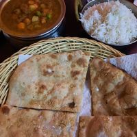 Galic roti, vegetable curry at Bombay Kitchen Cairns in Cairns