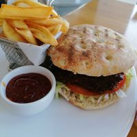 Bean Burger at Bolo Steak House in Vama Veche