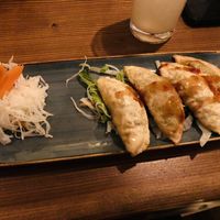 Vorspeise, gefüllte Teigtaschen / dumplings as appetizer  at Maison Sen in Cologne