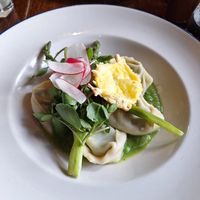 Pea and Mint Tortellini at The Corn Mill in Llangollen