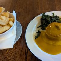 Mini pie and chips at The Corn Mill in Llangollen