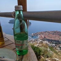 Sparkling water at Panorama in Dubrovnik