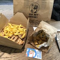 Veggie Menu (can be made vegan) and regular Greek wrap at Oh My Greek in Winterthur