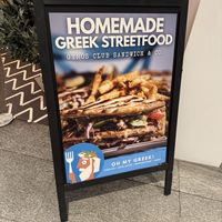 Sign  at Oh My Greek in Winterthur