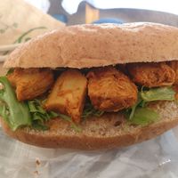 Vegan chicken tikka at Greggs in Manchester