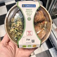 Sweet potato bhaji bowl  at Greggs in Manchester