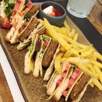 Vegan club sandwich at Giorgos in Rhodes