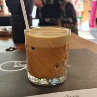 Cappuccino Freddo (iced cappuccino) with oatmilk at Giorgos in Rhodes