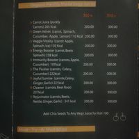 Menu at Bridges Organic Health Restaurant - Kaunda Str. in Nairobi