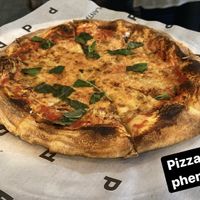 Margherita pizza at PlantPub in Cambridge
