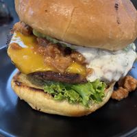 Guac BBQ burger - the pulled pork on here was amazing!!  at PlantPub in Cambridge
