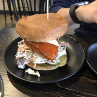 buffalo style chicken sandwich   at PlantPub in Cambridge