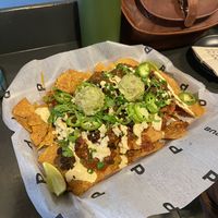 loaded nachos!  #Veganuary at PlantPub in Cambridge