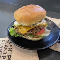 Burger  at PlantPub in Cambridge
