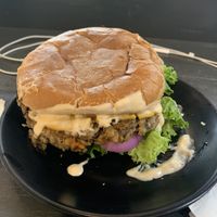 OBSESSED with this burger  at PlantPub in Cambridge