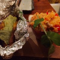 Vegan zoete aardappel met guacamole en een vegan risotto at Eeterij Uniek in Beek En Donk