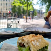 Breakfast baguette so delicious!! at Market by Jeremy in Luxembourg City