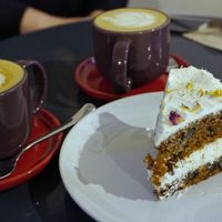Cake + Flat White at Market by Jeremy in Luxembourg City