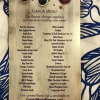 Flavors at Coastal Maine Popcorn in Boothbay Harbor