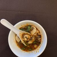 Free hot and sour soup starter  at Asiana Thai & Sushi in Crestview Hills