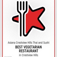 AsianA got award 2023 at Asiana Thai & Sushi in Crestview Hills