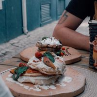 Vegan pancakes!! at Tiki - Healthy Food Cave in Ericeira