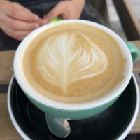 Oat milk latte  at Louisana in Lyon