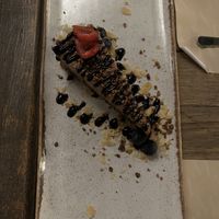 Vegan chocolate cake, excellent  at Most in Ljubljana