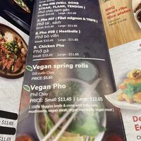 Vegan Options on Take Away Menu  at The Pho in Modesto
