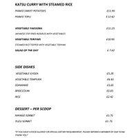 Menu at Sushi And Salad in Ely