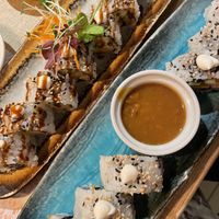 Crispy Mushroom Roll & Katsu Curry Roll  at Sushi And Salad in Ely