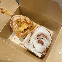 Toffee apple cruffin, cinnamon bun  at Babyfaced Baker in Edinburgh