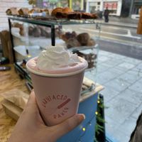 Barbie hot chocolate!!   at Babyfaced Baker in Edinburgh