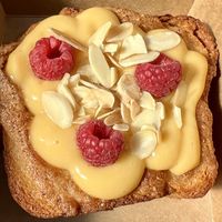 Almond, orange and raspberry French toast   at Babyfaced Baker in Edinburgh