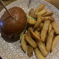 Vegan ‘buttermilk’ burger - satay sauce  at The White Horse Inn in Neatishead