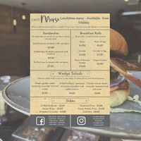 Lunchtime menu at Cafe Morso in Coventry