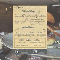 Wing menu at Cafe Morso in Coventry