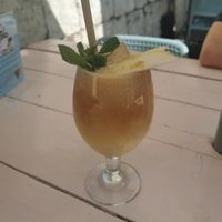 Pear lemonade at Hamsa in Krakow