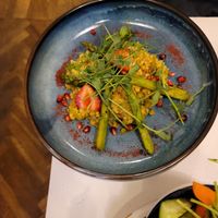 Bulghar stir fry at Hamsa in Krakow