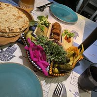 small mezze set  at Hamsa in Krakow