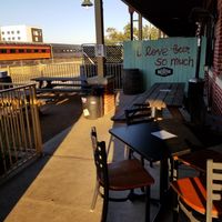 Outdoor patio at Van's Damn Tasty Tacos and Ronburguesas in Pflugerville